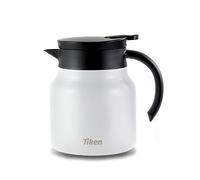 Tiken 800ML Carafe Isotherme pour Café, Double Paroi en Acier Inoxydable, Maintient la Température pour Boissons Chaudes et Froides