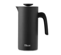 Tiken Cafetière à Piston Thermos 1L Inox Isotherme Double Paroi Compatible Lave-Vaisselle