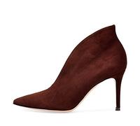 TIKENBST Talon Aiguille Talons Hauts Bout Pointu Bottines Printemps Et Automne Grande Taille Chaussures pour Femmes Personnalisées,Red-36