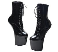 TIKENBST Talon Aiguille Talons Hauts Sexy 46 Plateforme Heelless Ballet Bottines Super Hautes,Black-46