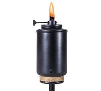 TIKI Adjustable Flame Resin Torch - Black Decorative Outdoor Lighting for Backyard, Lawn, Patio & Garden | 65" | Weather-Resistant | Includes Long-Lasting Wick & Snuffer