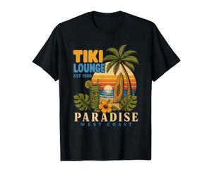 Tiki Lounge Est 1986 Paradise West Coast Surf T-Shirt