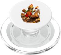 Tiki Man King of The Grill Shirt - Funny Island BBQ Tiki Art PopSockets PopGrip pour MagSafe