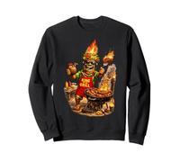 Tiki Man King of The Grill Shirt - Funny Island BBQ Tiki Art Sweatshirt