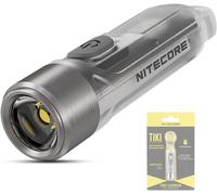 Tiki Mini Torch-Rechargeable 300 Lumen-Led With Ultraviolet Light-Flashlight-Waterproof Keyring Ip66 ([Transparent])