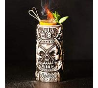 Tiki Mugs en céramique pour cocktails et fêtes Luau - Idée cadeau pour bar à la maison (550 ml)
