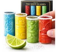 Tiki Verres à Shot Céramique - Lot de 4