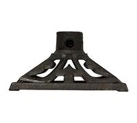 TIKI Support de torche en fonte - Robuste, autonome et résistant aux intempéries pour patio, jardin, terrasse et arrière-cour - Convient aux poteaux de torche de 1,9 cm à 3,2 cm - 22,9 x 22,9 cm, noir