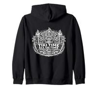 Tiki Time All The Time - Tropical Party Vibes Sweat à Capuche