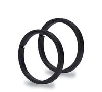 TIKIDESIGN Porte-clés en titane de 30 mm avec design poussé latérale, anneaux plats en titane, anneaux fendus en titane pour voiture et maison (PVD 2 L, noir), Pvd Noir