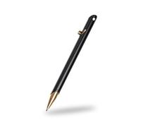 TIKIDESIGN TKP2 Stylo à bille en aluminium rétractable EDC Bolt Action Pen pour bureau, école, entreprise Noir