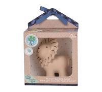 Tikiri- Hochet en Caoutchouc Naturel en Forme de Lion dans Une boîte Cadeau-Jouet de Bain pour bébés et Enfants à partir de 0 Mois, 8596012, 1 Unité (Lot de 1)