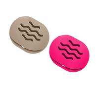 TIKIUKI Lot de 2 porte-éponges de maquillage respirantes pour le travail ou les voyages (rose + kaki)