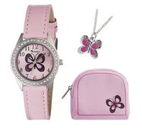 Tikkers Butterfly Kids Giftset AKG-008 - Fille - 32 mm - Analogique - Quartz - Verre minéral