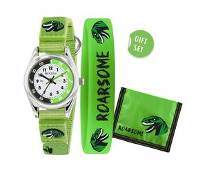 Tikkers Dinosaur Kids Watch Gift set ATK1049 - Garçon - 32 mm - Analogique - Quartz - Verre minéral