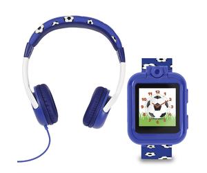 Tikkers Interactive Watch and Headphone Football Set TKS02-0004 - Garçon - 36 mm - Numérique - Quartz avec chargeur