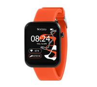 Tikkers Kids Series 13 Montre intelligente avec moniteur de fitness, réveil, appareil photo, connexion GPS, moniteur de fréquence cardiaque, compteur de pas, écran tactile, bracelet en silicone orange