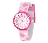 Tikkers Montre analogique pour enfant avec bracelet en forme de cœur Rose, rose, Moderne
