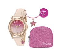 Tikkers Sparkly Kids Watch Gift Set ATK1062 - Fille - Analogique - Quartz - Cuir synthétique - Verre minéral