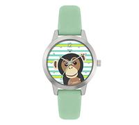 Tikkers WWF Monkey TKWWF008 Montre à Quartz analogique pour Enfant avec Bracelet en polyuréthane, Vert, Sangle