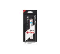 rOtring Portemine Tikky Coffret 0,5 mm HB corps noir, 12 mines et une gomme