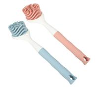 TIKODIDA 2 pièces Brosse de Lavage Vaisselle Silicone Brosse Pot Anti-adhésive Évier Cuisine Graisse Légère et Suspendable pour Casseroles et Poêles