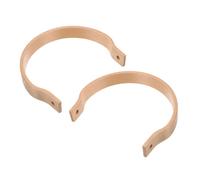 TIKODIDA 2pcs Poignée de Bouilloire Compacte et Poignée de Théière en Bois Massif avec Manchon Cuivre Anti-brûlure Prise en Main Sécurisée pour Pique-niques en Plein Air