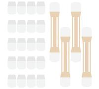 TIKODIDA 4 Pièces Ruban Adhésif de Soin Anti-âge Cou en Caoutchouc Beige Effet Lifting, Facile à Porter, pour Femmes, Améliore la Fermeté et Réduit les Rides du Cou