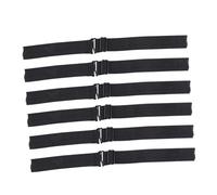 TIKODIDA 6 pièces Bandeaux Élastiques Réglables pour Perruques Polyester Noir Sangles Tricotées Confortables et Durables Accessoires pour Fixation de Filet de Tête
