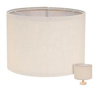 TIKODIDA Abat-jour en Toile de Lin Naturel 26x19 Cm, Abat-jour Détachable Compatible E27, pour Lampe de Table, Lampe Murale et Lampadaire, Abat-jour de Remplacement pour Décoration