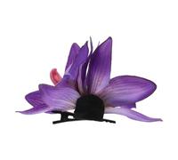 TIKODIDA Barrette Fleur Orchidée Violette Élégante pour Mariage et Plage Tropicale Épingle Cheveux Hawaïenne Accessoire Femme Polyvalent pour Demoiselle Honneur et Photos