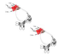 TIKODIDA Bas de Ligne en Fil d'acier 12pcs Anti-Morsure pour pêche en mer et Eau Douce, Fil de pêche aux Requins avec Nylon, Accessoires de pêche pour appâts et leurres