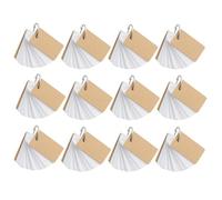 TIKODIDA Blocs-notes à anneaux 12 pièces cartes vocabulaire papier blanc léger et facile à transporter pour étudiants et activités en extérieur