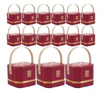 TIKODIDA Boîtes de Bonbons Mariage Rouge 20 Pièces Style Chinois Poignée pour Coffret Présent et Rangement Lors de Célébrations Familiales