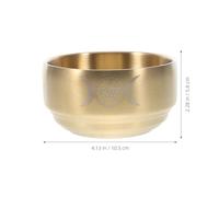 TIKODIDA Bol Rituel Laiton Décoratif Bol Trésor Chinois pour Autel Offrande Cérémonie Lunaire Objet Décoration Culturelle pour Rituels Traditionnels