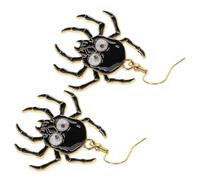 TIKODIDA Boucles D'oreilles Pendantes Araignée D'halloween Créatives en Alliage Revêtement Émail, Accessoire de Costume pour Femmes et Adolescentes aux Fêtes D'halloween