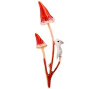 TIKODIDA Broche Lapel Pin Émail avec Motif Lapin Champignon Épingle de Sécurité pour Vêtements et Foulards Accessoire et Polyvalent pour Femmes