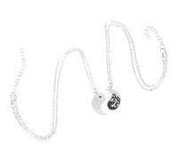 TIKODIDA Collier Pendentif Dragon Tai Ji en Acier Inoxydable Collier Délicat pour Petite Amie Bijou Romantique Yin Yang pour Couple Présent Couple Élégant et Solide
