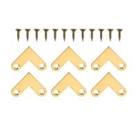 TIKODIDA Connecteurs en Cuivre Massif 90 Degrés 6 Pièces Équerres d'angle pour Renfort Meubles et Cadres Tableaux Décoration Intérieure