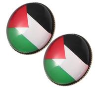 TIKODIDA Épingle Drapeau Palestine 2pcs en Cuivre, Accessoire Polyvalent et Décoratif pour Costume Homme, Épingle Élégante pour Chapeau ou Chemise