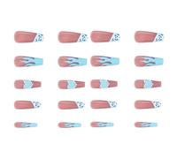 TIKODIDA Faux Ongles à Couverture Complète en Abs Ultra-fins Réutilisables, 1 Boîte de Patchs pour Ongles Décoratifs, pour Nail Art à Domicile