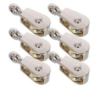 TIKODIDA Kit de 6 Poulies Fixes en Alliage Métallique 36 MM pour Laboratoire de Physique et Modélisme, Ensemble de Poulies pour Expérimentation Scolaire Rapide