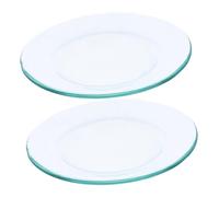 TIKODIDA Lot 2 Coupelles en Verre pour Plat Chauffe-Cire à Fond Plat, Nettoyage Rapide, Compatibles Brûleur Aromathérapie et Diffuseur Huiles Essentielles