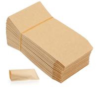 TIKODIDA Lot de 100 Paquet en Papier Kraft 9X11 CM Épais Autocollants pour Semences de Maïs Blé Riz - Pochettes de Stockage et Élevage Portables pour Jardin et Emballage Écologique