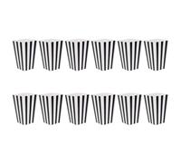 TIKODIDA Lot de 12 Boîtes en Papier Noir pour Popcorn, Boîtes à Collation Pratiques, pour Soirées Cinéma et Fêtes à Domicile