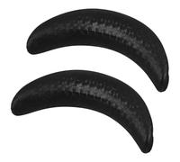 TIKODIDA Lot de 2 Coussins Repose-nuque de Lune pour Bac à Shampoing, Silicone Doux, Noir, Confortable et Ergonomique, Accessoires Salon de Coiffure et Bain, Soutien Cervical pour Lavage