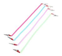 TIKODIDA Lot de 4 Pinces à Bavoirs Dentaires Multicolores Résistantes la Chaleur, Longues et Flexibles, Porte-bavoirs pour Adultes et Bébés, Accessoires Pratiques pour Usage Domestique