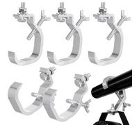TIKODIDA Lot de 6 Crochets de Lampe en Aluminium Argenté pour Éclairage de Scène Pince Légère et Robuste pour Poutre de 30-52 MM Compatible Projecteur à Tête Mobile Accessoire