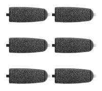 TIKODIDA Lot de 6 Têtes de Rechange pour Râpe à Pied Électrique, Rouleaux Exfoliants Noirs, Recharge pour Soin des Pieds, Élimination des Peaux Mortes, Accessoire Pédicure Portable