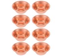 TIKODIDA Mini Bols Rituels pour Offrandes Sacrées en Cuivre Ensemble de 8 Résistant à L'oxydation, pour Autels Bouddhistes à Domicile ou Pèlerinages en Extérieur